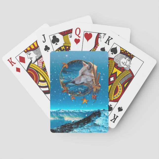 Grått Varg DEN UNDERBARA FRÅGAN Casinokort (Baksidan)