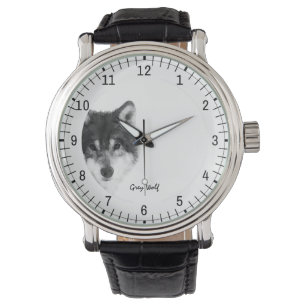 Grått Varg elegant Armbandsur