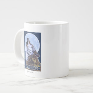 Grått Varg HowlingNew Mexico Jumbo Mugg