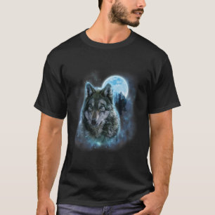 , Grått Varg Hunting Ground, Isig Måne, Forest, Ga T Shirt