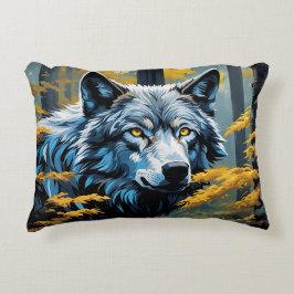 Grått-Varg i Golden Forest Prydnadskudde