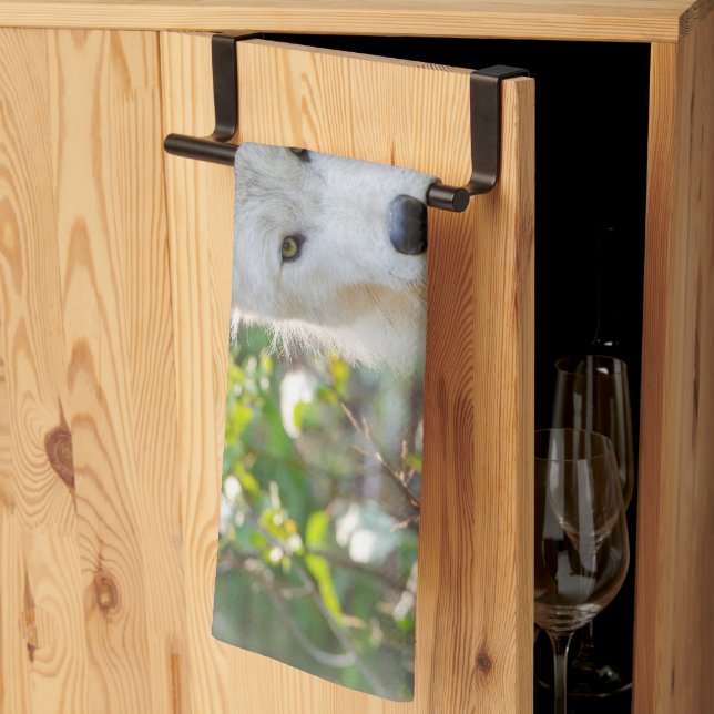 Grått-Varg, kanadensiskt djurfoto Kökshandduk (Thirds Fold)