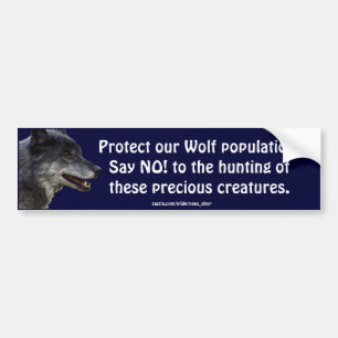 Grått Varg Motivational Bumper Stickers Bildekal