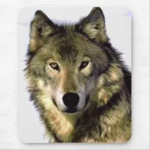 Grått Varg Mousepad Musmatta