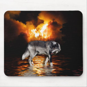 Grått Varg Mousepad Musmatta