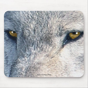 Grått Varg Ögon Wildlife Art Mousemat Musmatta