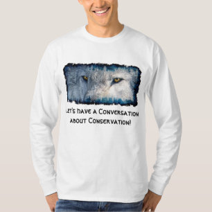 Grått Varg Ögon Wildlife Conservation Shirt Tee