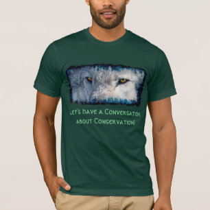 Grått Varg Ögon Wildlife Conservation T-Shirt