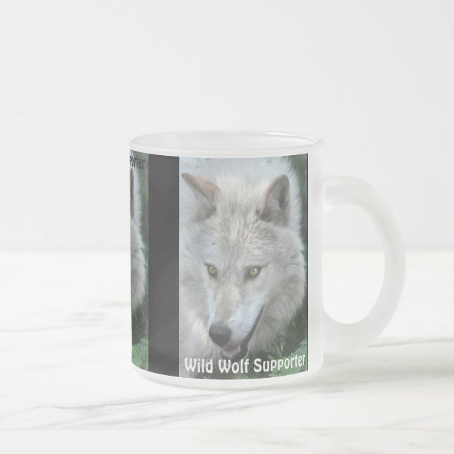 GRÅTT VARG ÖGON Wildlife Supporter Drinkware Frostad Glasmugg (Höger)