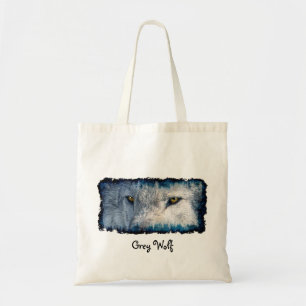 Grått Varg Ögon Wildlife Tote Bag Tygkasse