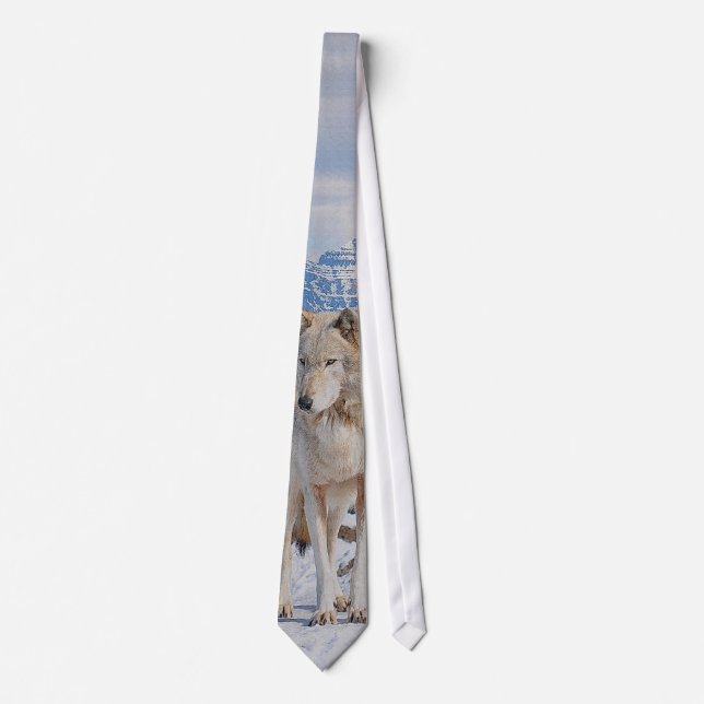 Grått Varg & Rocky mountains Wildlife Tie Slips (Framsida)