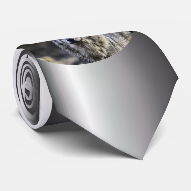 Grått Varg Slips (Rullad)