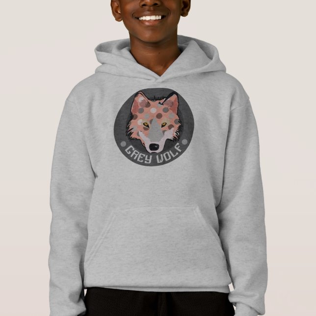 Grått Varg T Shirt (Framsida)