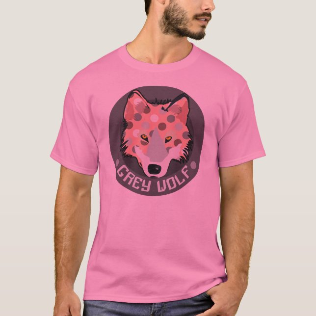 Grått Varg T Shirt (Framsida)