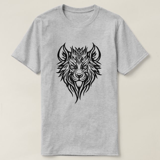 Grått Varg T Shirt (Design framsida)