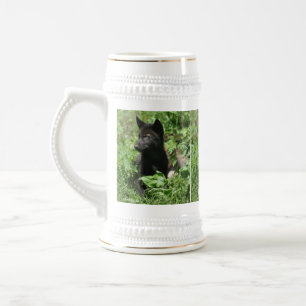 Grått Varg Valp Wildlife Photography Mugg
