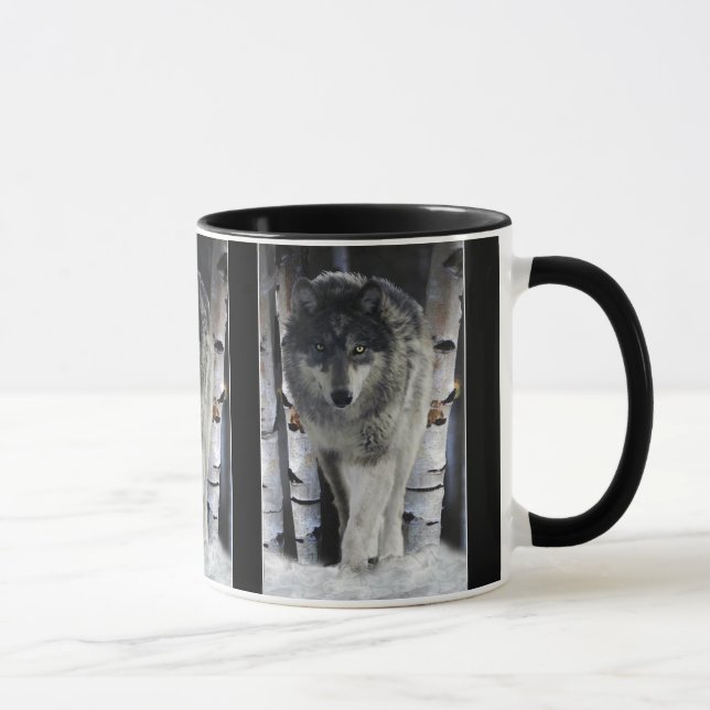 GRÅTT VARG Wildlife Gift Mugg (Höger)