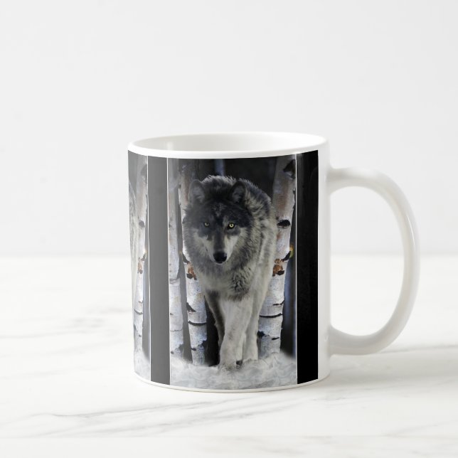 GRÅTT VARG Wildlife Gift Mugg (Höger)