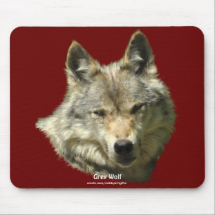 Grått Varg Wildlife-supporter Animal Art Musmatta