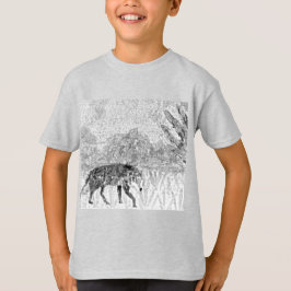 Grått Varg Wildlife Tee Shirt