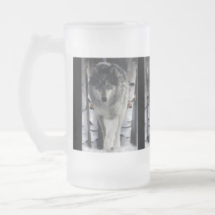 Grått Varg & Winter Forest Wildlife Gift Mugg