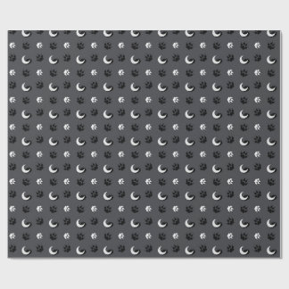 Grått varulvsmånepresentpapper presentpapper