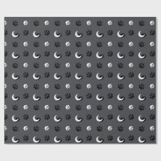 Grått varulvsmånepresentpapper presentpapper