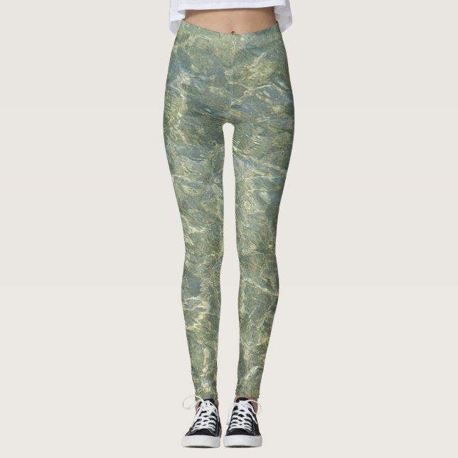Grått vatten mönster leggings (Framsida)