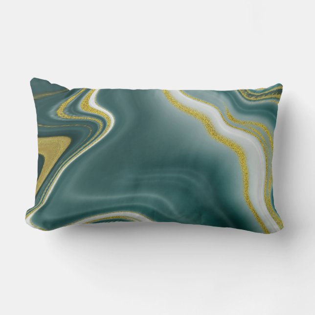 Grått vattenfärgsfyllning, abstrakt, ländryggsfyll lumbarkudde (Framsida)