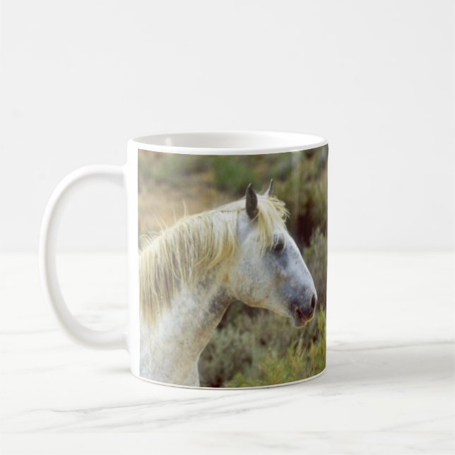 Grått Vild Horse, Sten Vår, Wyoming Coffee Mugg (Vänster)