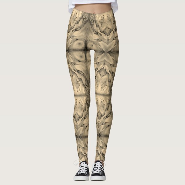 grått vind leggings (Framsida)