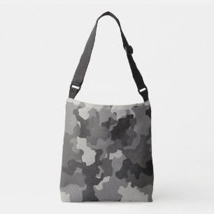 Grått Vintage Camo Realistic Worout Effect Axelväska