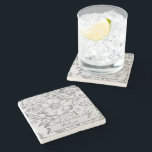 Grått Vintage Chinoiserie Blommigt Personlig Stenunderlägg<br><div class="desc">Skydda bord toppar och motverka yta med denna elegant Grått Vintage Chinoiserie Blommigt Personlig Stone Underlägg. Underlägg designfunktioner ett vintage stil chinoiserie-blommönster, ett elegant-skript för ditt namn med en enkel och modern typografi för ditt monogram. Perfekt för dem som kärlek är ett feminininskt blommigt till sina hemsidor. Ytterligare hemdekorobjekt som...</div>