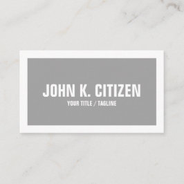 Grått & vit sätta en klocka på bred gränsvisitkort visitkort