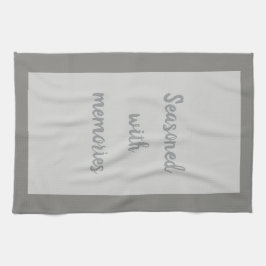 Grått - vitt kökshandduk