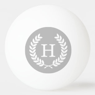 Grått Vitvete Laurel Utandning Monogram Pingisboll