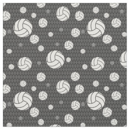 Grått Volleyball Chevron Patterned Tyg