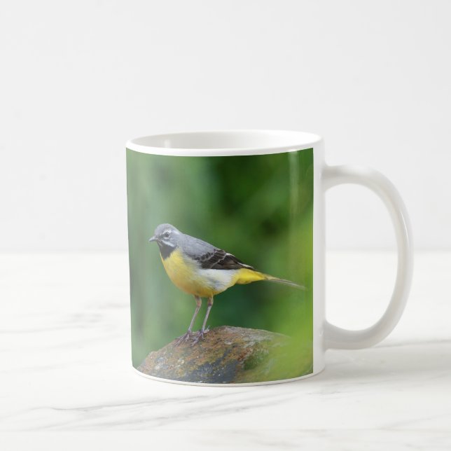 Grått Wagtail-fågel Kaffemugg (Höger)
