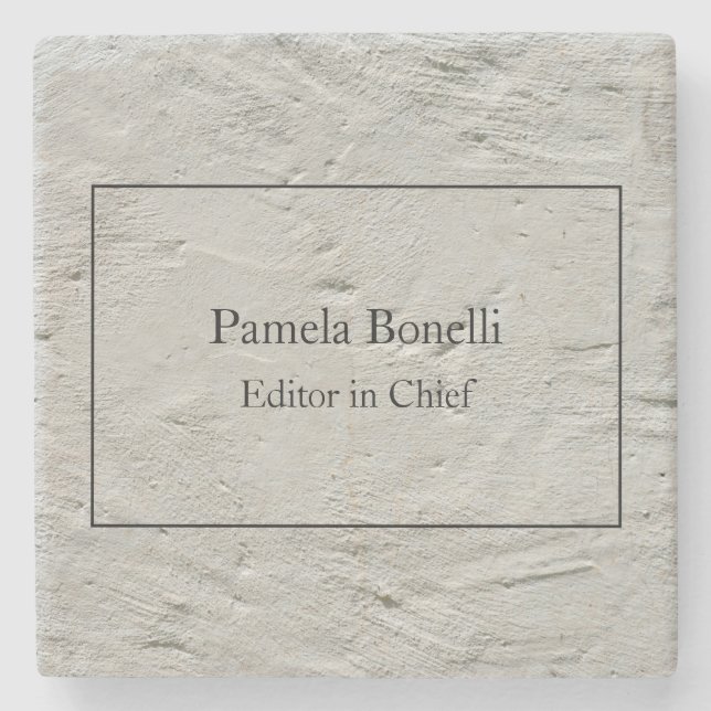 Grått Wall Professionell - unik, klassiskt enkel Stenunderlägg (Framsidan)