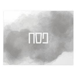 Grått Watercolor Pesach-Bordstablett Anteckningsblock