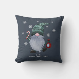 Grått Watercolor Scandinavian jul Gnome Kudde