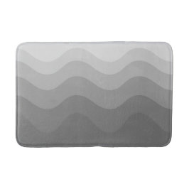 Grått Wavey Rand Modern Bath Mat Badrumsmatta
