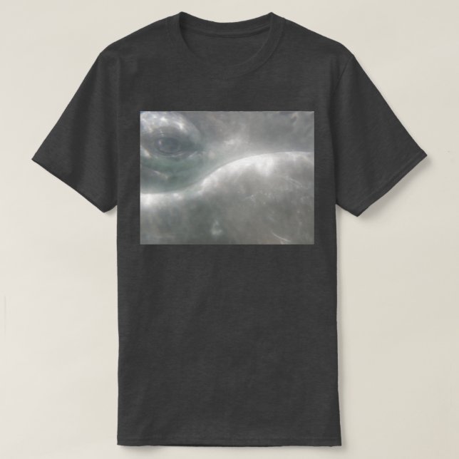 Grått Whale Calf Öga 1 T Shirt (Design framsida)