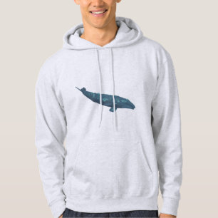Grått Whale Hoodie