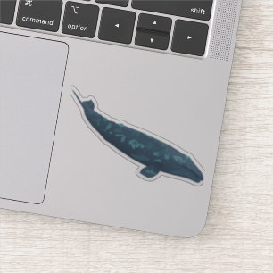 Grått Whale Klistermärken