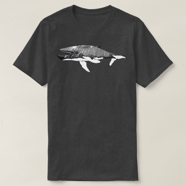 Grått Whale T Shirt (Design framsida)