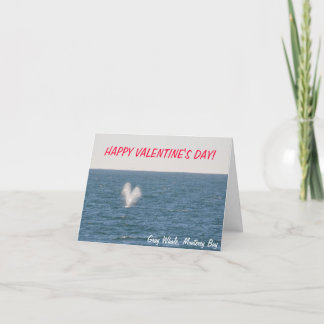 Grått Whale Valentines day Card Helgkort