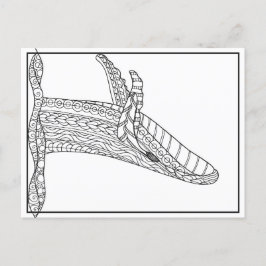 Grått Whale-vykort Vykort