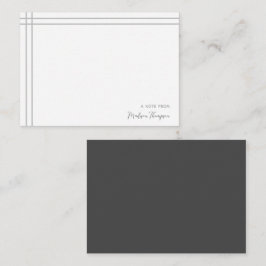 Grått White 2 Side Dubbla Gräns Anteckningskort