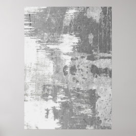 Grått & White Abstrakt Mönster Wall Art Poster
